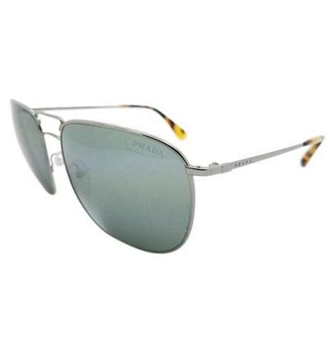 Prada PR52TS Lead Gray Frame / Gray Silver Mirrored Lenses 